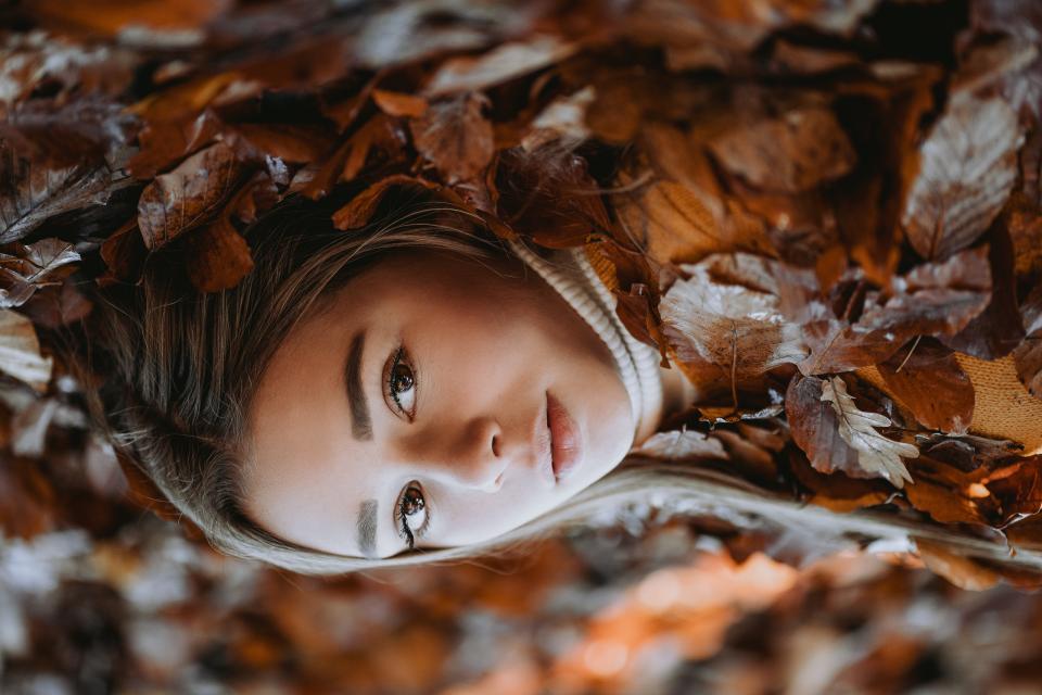 girl in the leaves | Shutterbug